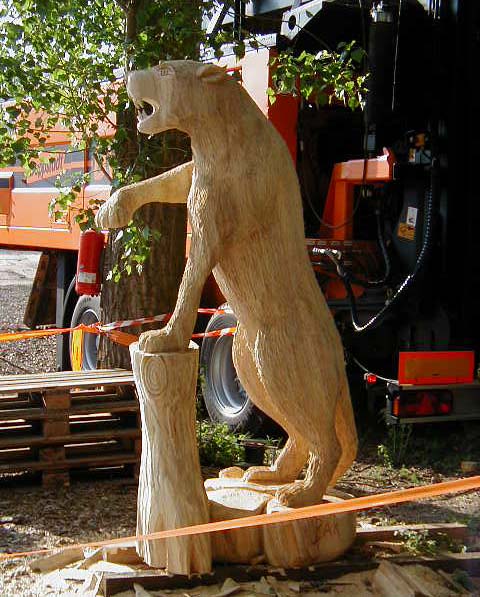 PANTHER Holzskulptur 2,2m