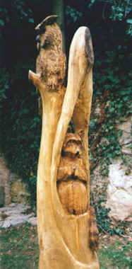 Wood Carving Chainsaw Art OWL